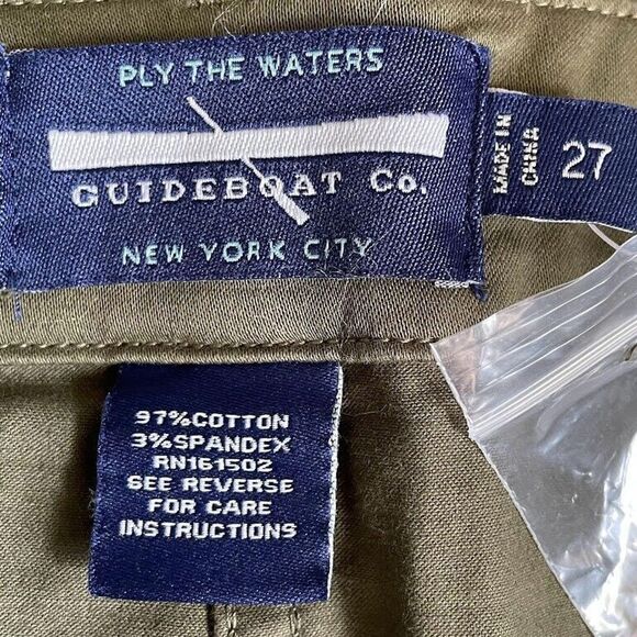 Guideboat Womens Pants Size 27 Green Mid Rise Tapered Leg Ankle Zip Casual Pants - Picture 7 of 13